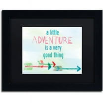 Trademark Fine Art "Adventure" Canvas Art by Lisa Powell Braun, Black Matte, Black Frame