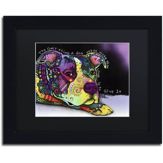 Trademark Fine Art "Affection" Canvas Art by Dean Russo, Black Matte, Black Frame