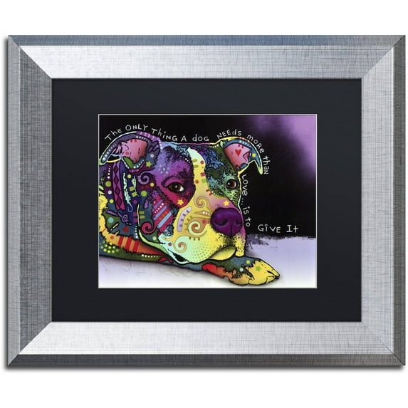 Trademark Fine Art "Affection" Canvas Art by Dean Russo, Black Matte, Silver Frame