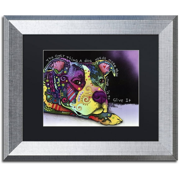 Trademark Fine Art "Affection" Canvas Art by Dean Russo, Black Matte, Silver Frame