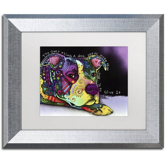 Trademark Fine Art "Affection" Canvas Art by Dean Russo, White Matte, Silver Frame