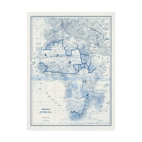 Trademark Fine Art 'Africa in Shades of Blue' Canvas Art by Vision Studio