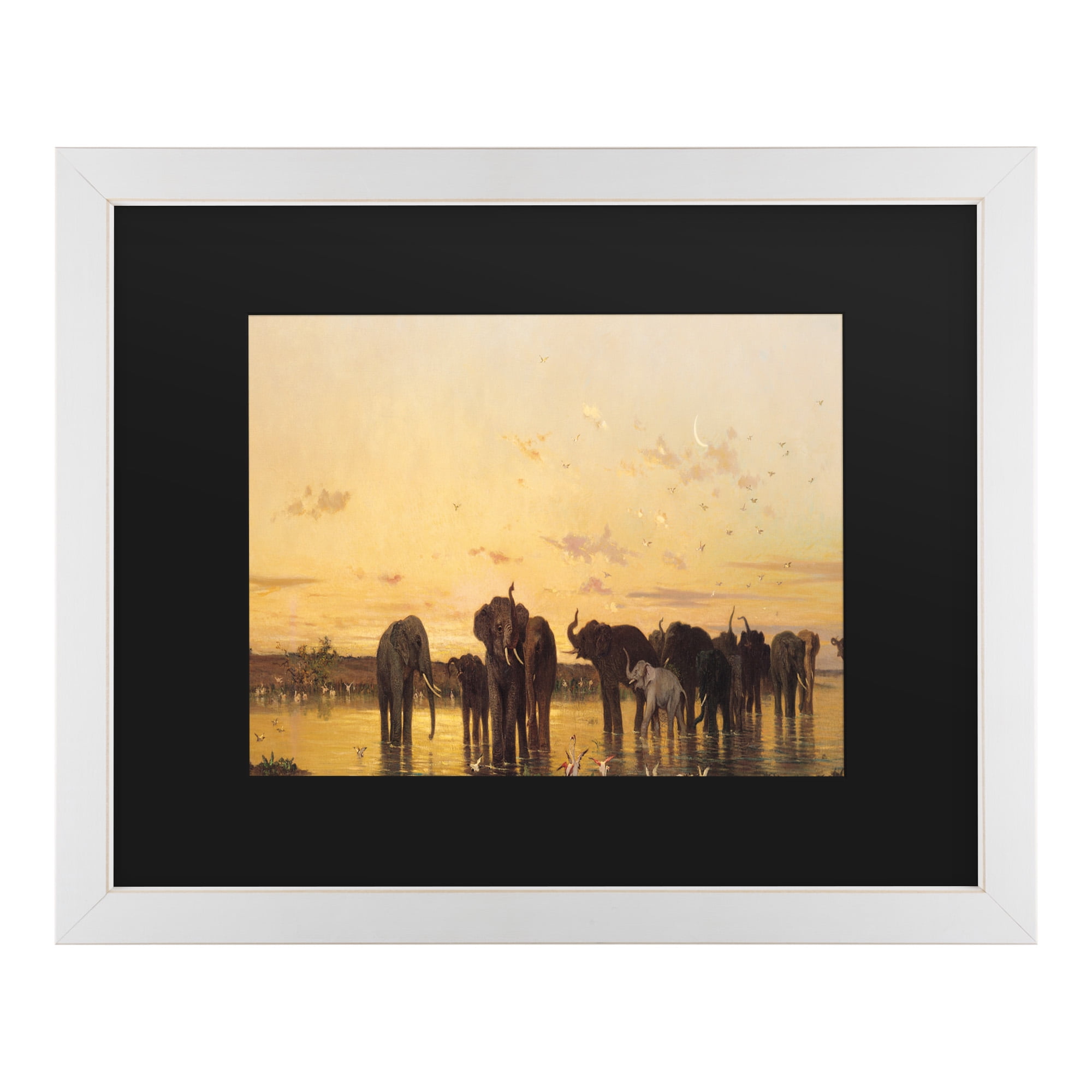 Trademark Fine Art 'African Elephants' Canvas Art by Charles Emile de Tournemine