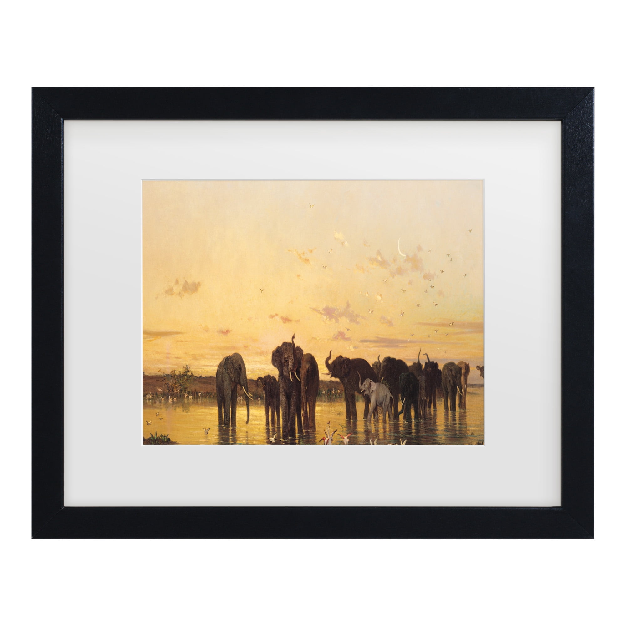 Trademark Fine Art 'African Elephants' Canvas Art by Charles Emile de Tournemine