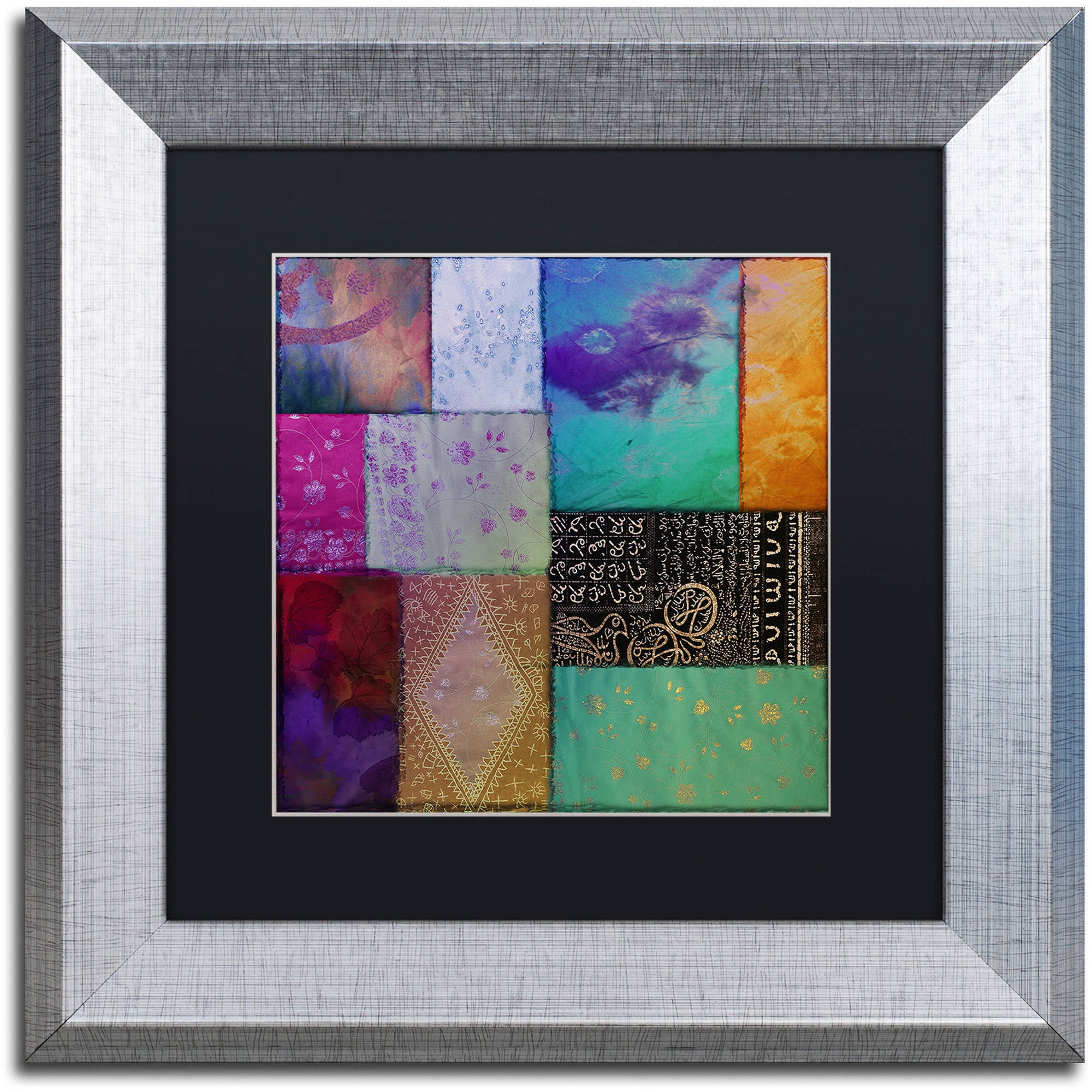 Trademark Fine Art "Afrikan Batik I" Canvas Art by Color Bakery Black Matte, Silver Frame