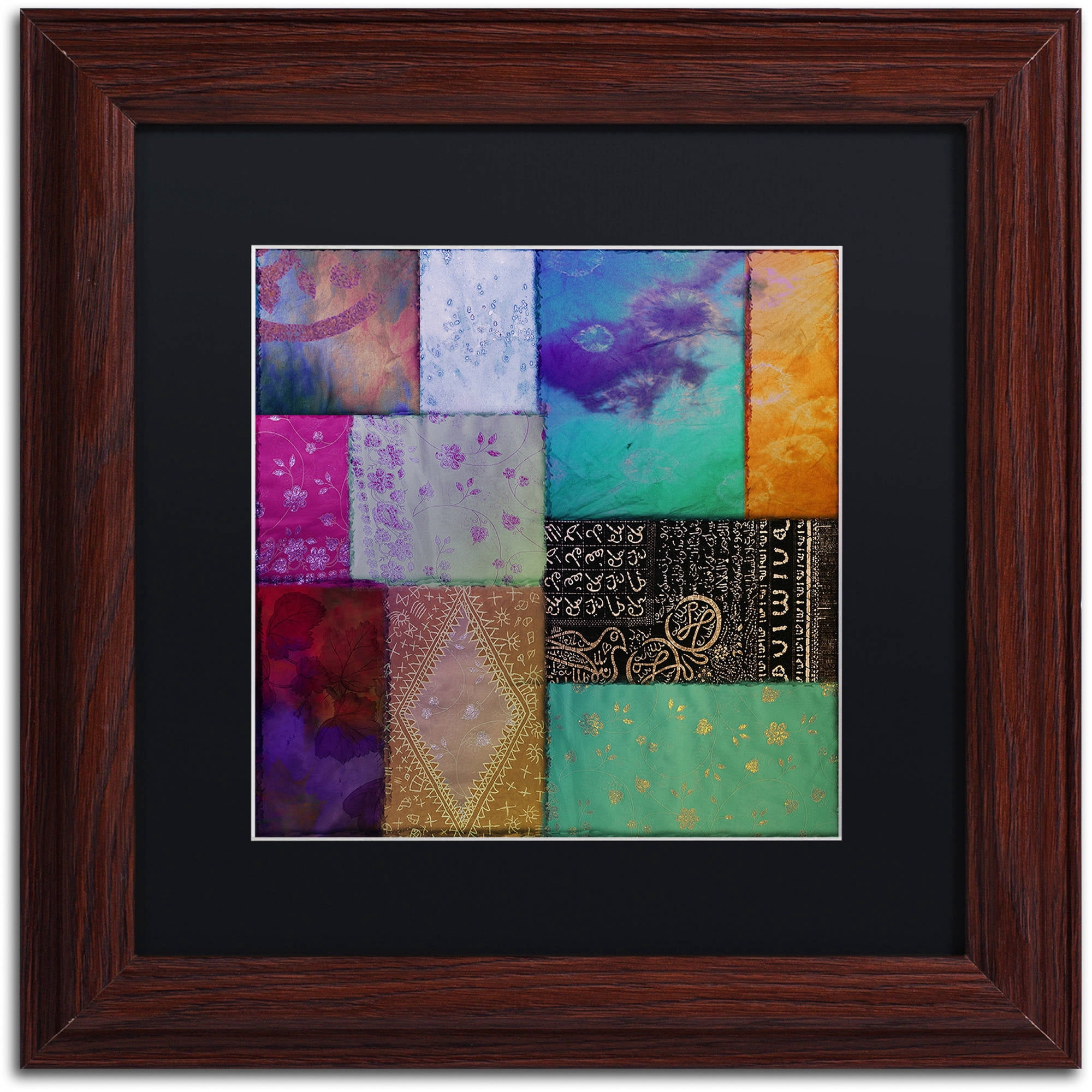 Trademark Fine Art "Afrikan Batik I" Canvas Art by Color Bakery Black Matte, Wood Frame