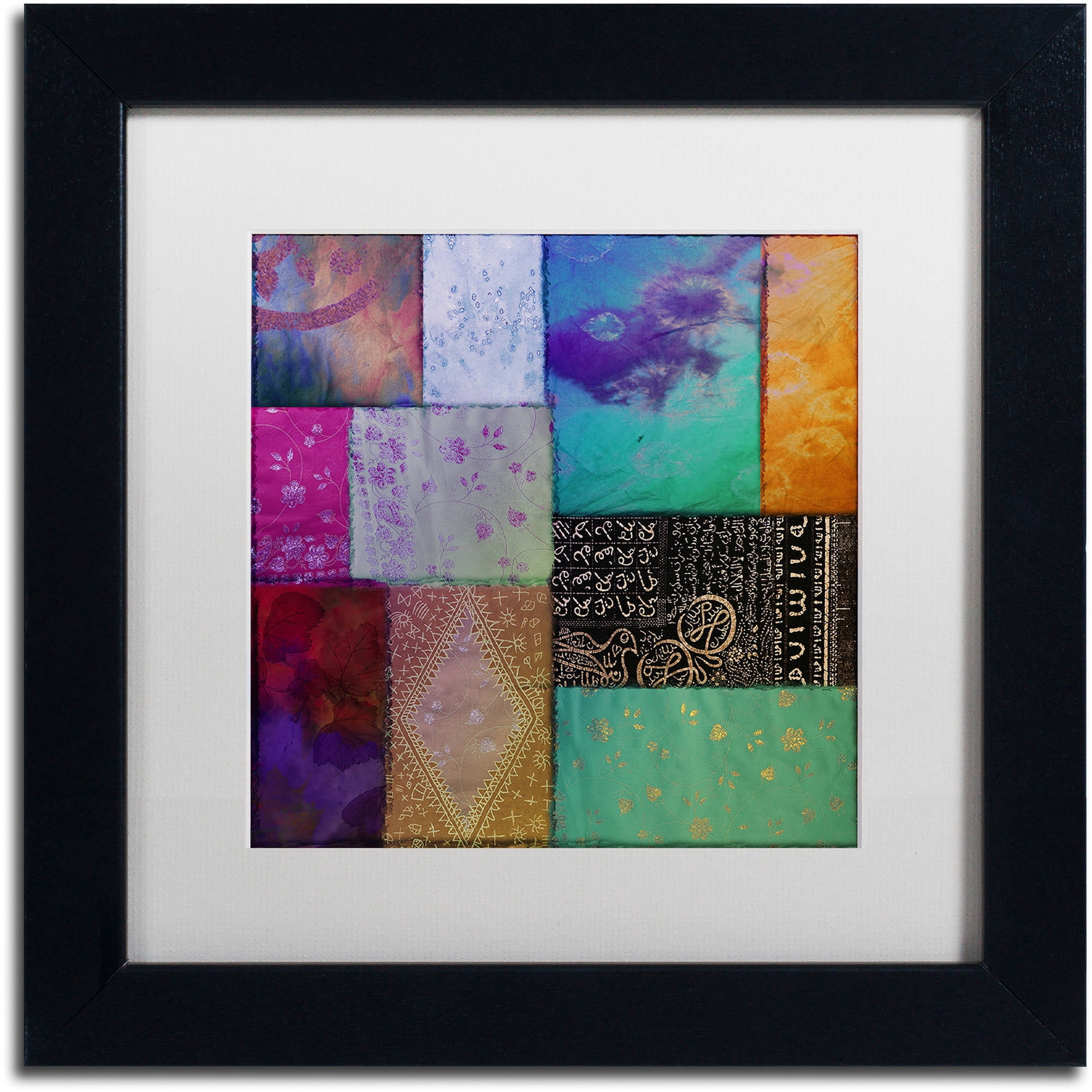 Trademark Fine Art "Afrikan Batik I" Canvas Art by Color Bakery White Matte, Black Frame