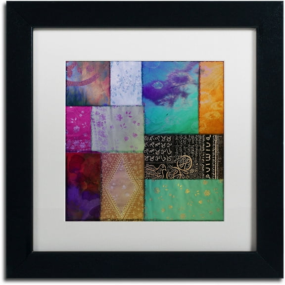 Trademark Fine Art "Afrikan Batik I" Canvas Art by Color Bakery White Matte, Black Frame