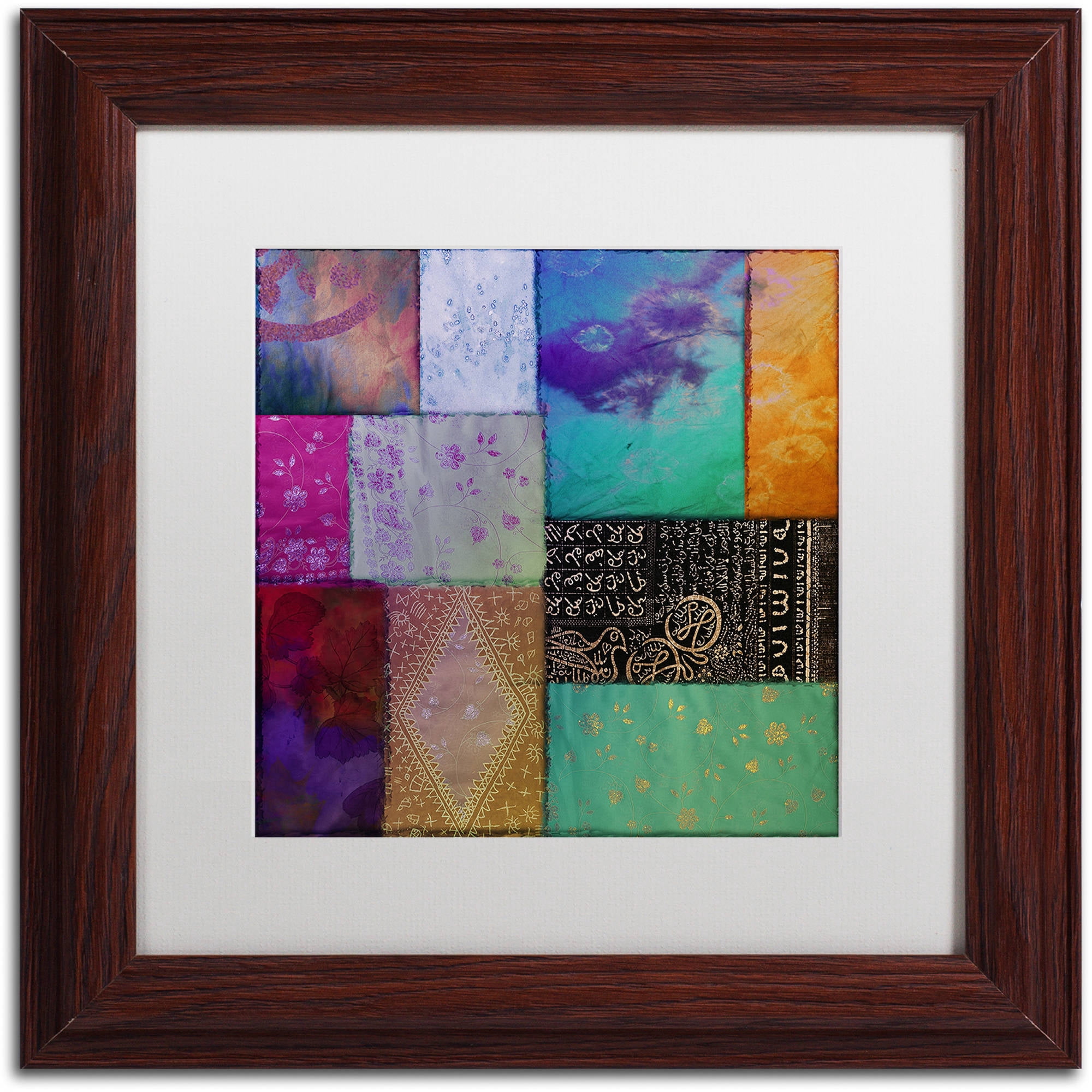 Trademark Fine Art "Afrikan Batik I" Canvas Art by Color Bakery White Matte, Wood Frame