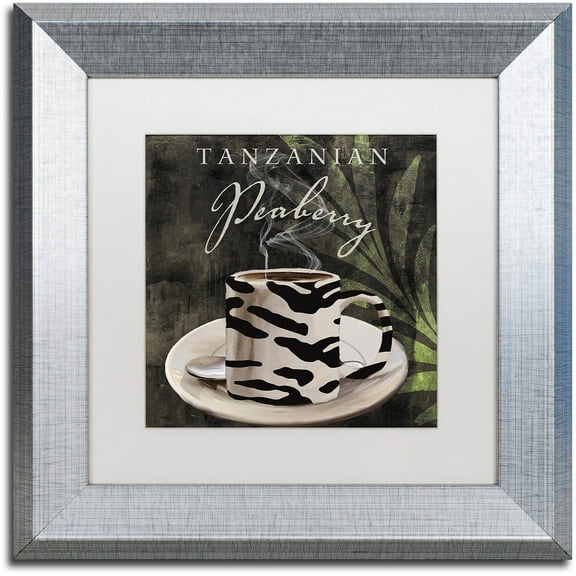 Trademark Fine Art "Afrikan Coffee II" Canvas Art by Color Bakery White Matte, Silver Frame