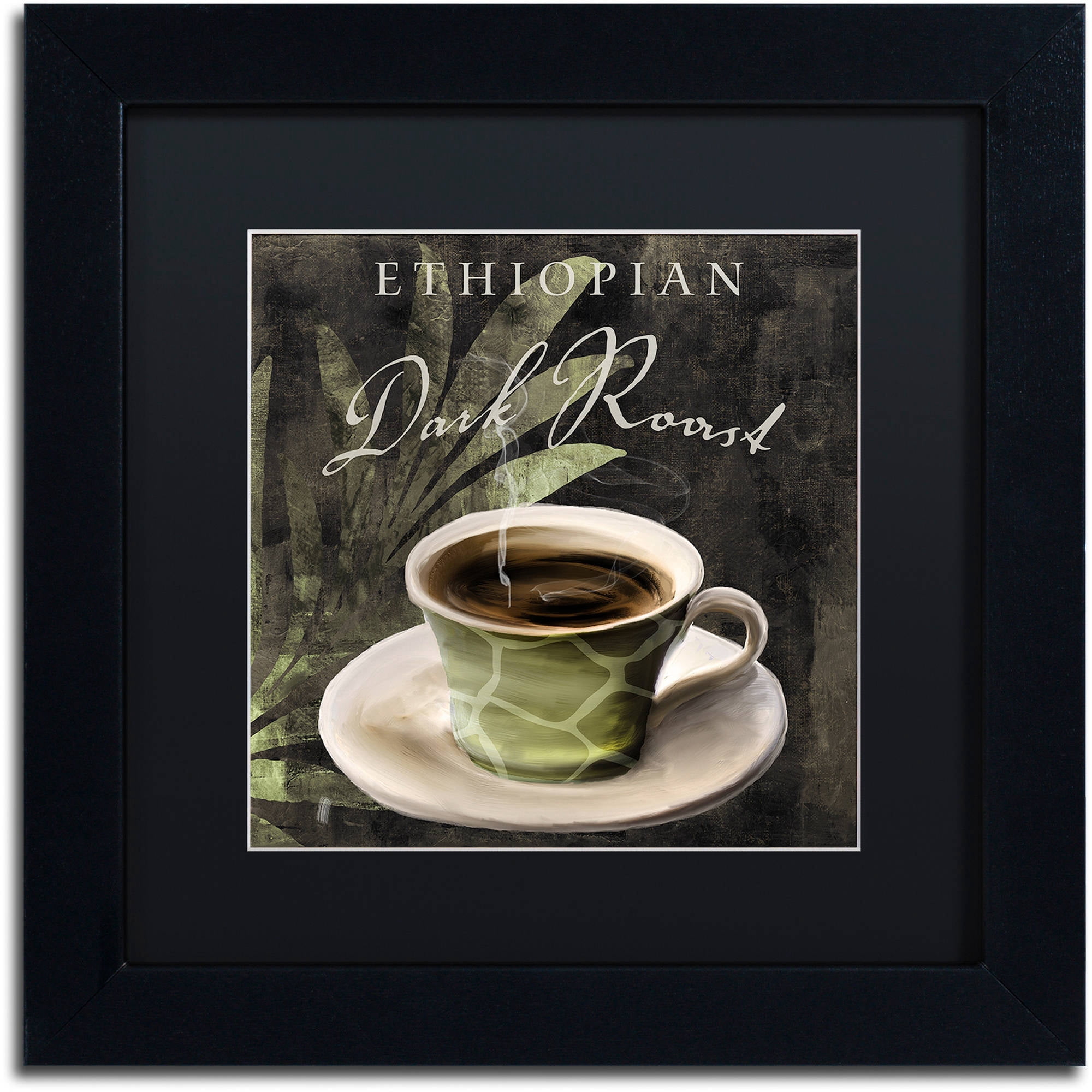 Trademark Fine Art "Afrikan Coffee III" Canvas Art by Color Bakery Black Matte, Black Frame