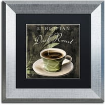 Trademark Fine Art "Afrikan Coffee III" Canvas Art by Color Bakery Black Matte, Silver Frame