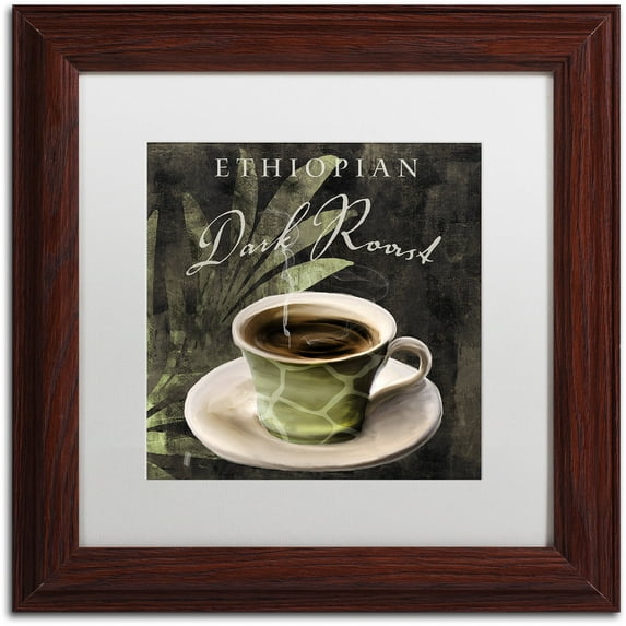 Trademark Fine Art "Afrikan Coffee III" Canvas Art by Color Bakery White Matte, Wood Frame