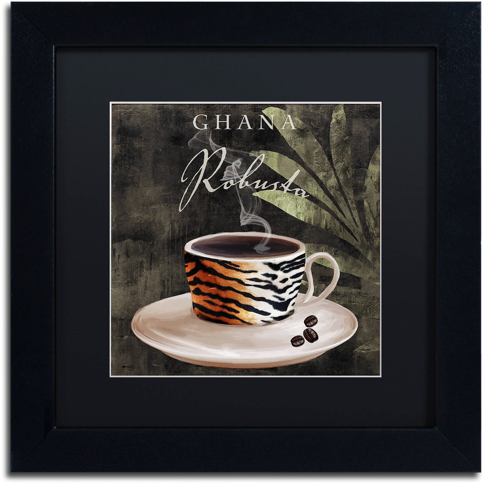 Trademark Fine Art "Afrikan Coffee IV" Canvas Art by Color Bakery Black Matte, Black Frame