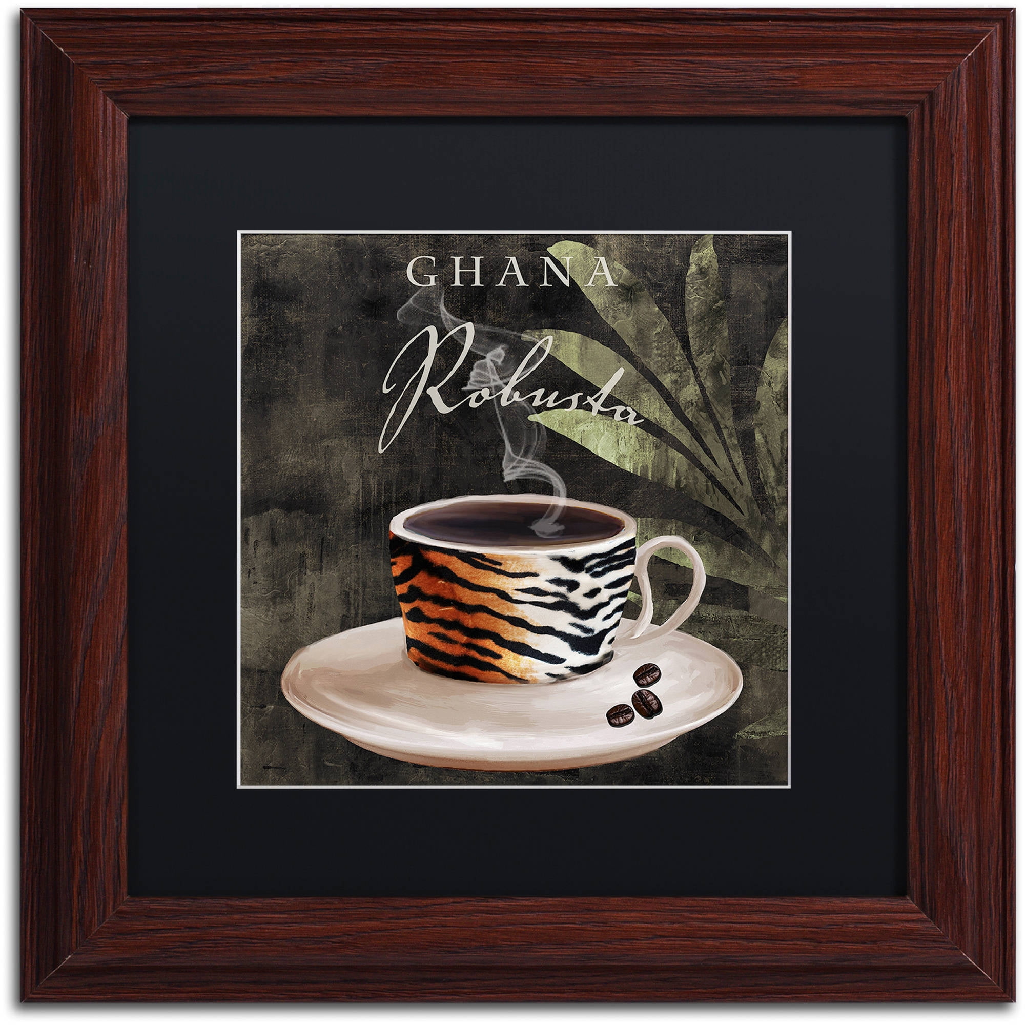 Trademark Fine Art "Afrikan Coffee IV" Canvas Art by Color Bakery Black Matte, Wood Frame