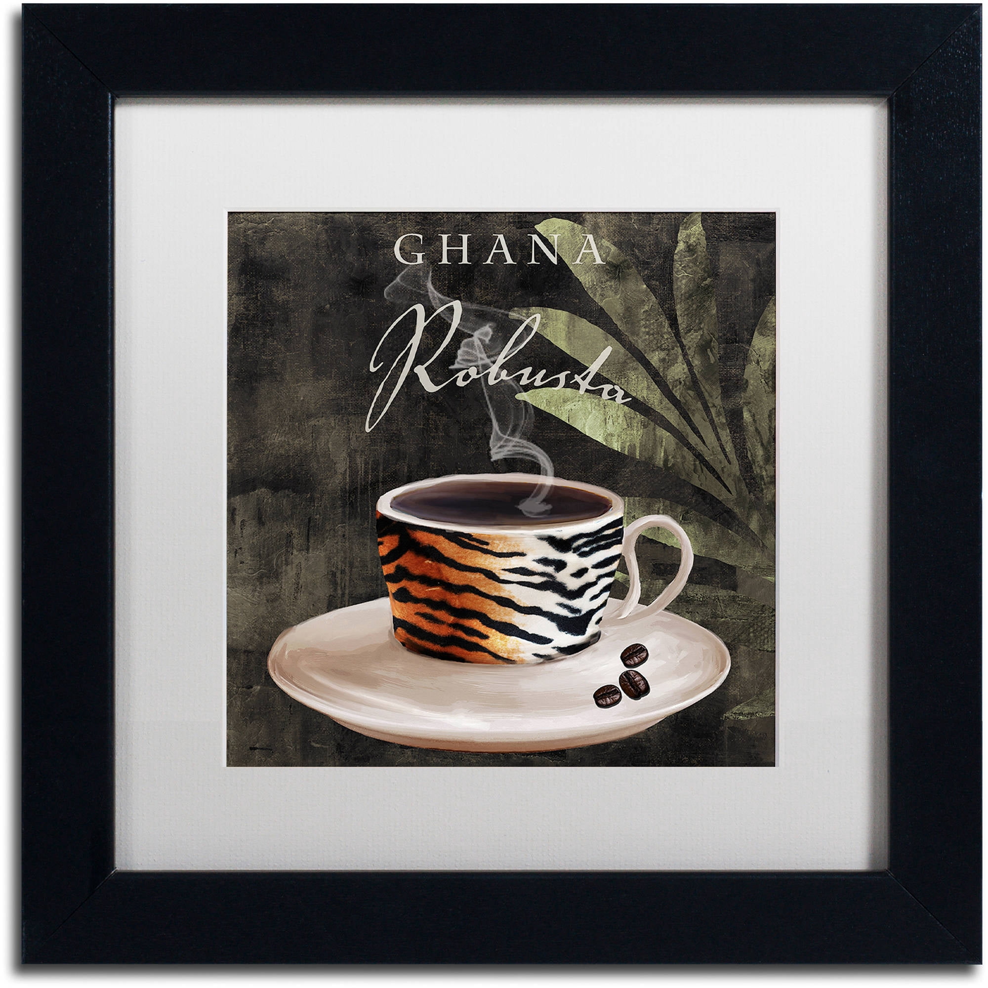 Trademark Fine Art "Afrikan Coffee IV" Canvas Art by Color Bakery White Matte, Black Frame