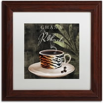 Trademark Fine Art "Afrikan Coffee IV" Canvas Art by Color Bakery White Matte, Wood Frame