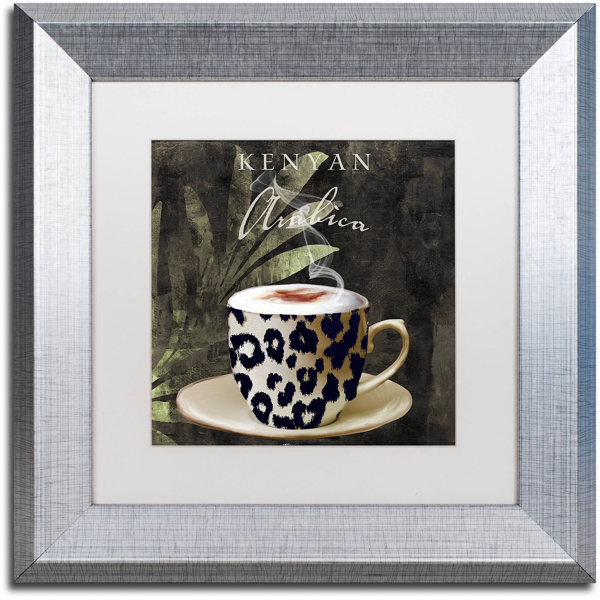 Trademark Fine Art "Afrikan Coffees I" Canvas Art by Color Bakery White Matte, Silver Frame