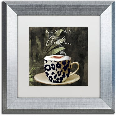 Trademark Fine Art "Afrikan Coffees I" Canvas Art by Color Bakery White Matte, Silver Frame