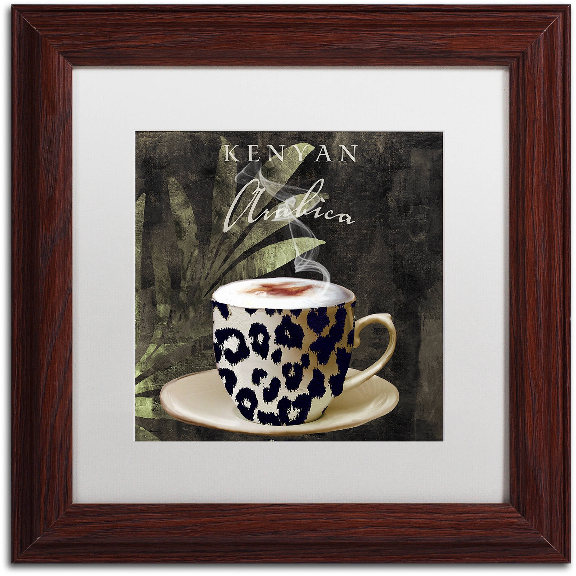 Trademark Fine Art "Afrikan Coffees I" Canvas Art by Color Bakery White Matte, Wood Frame