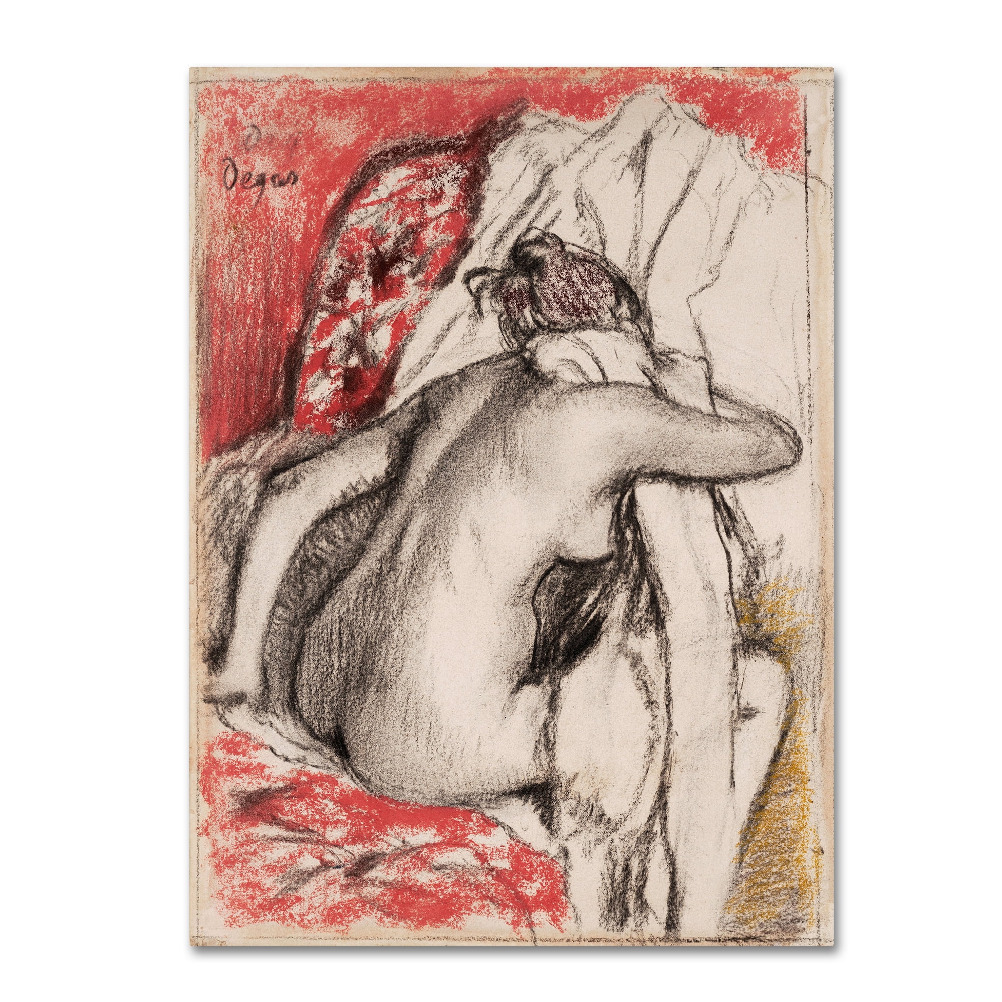Trademark Fine Art 'After The Bath 3' Canvas Art by Degas