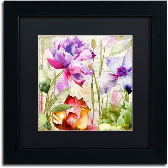 Trademark Fine Art "Afterglow I" Canvas Art by Color Bakery Black Matte, Black Frame