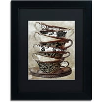 Trademark Fine Art "Afternoon Tea I" Canvas Art by Color Bakery Black Matte, Black Frame