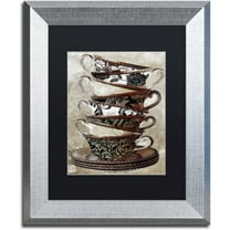 Trademark Fine Art "Afternoon Tea I" Canvas Art by Color Bakery Black Matte, Silver Frame