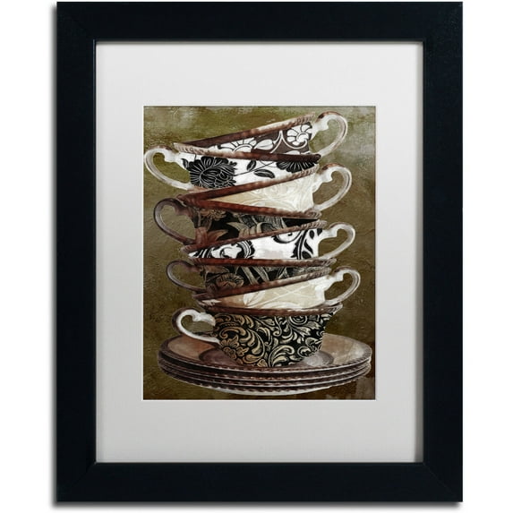 Trademark Fine Art "Afternoon Tea II" Canvas Art by Color Bakery White Matte, Black Frame