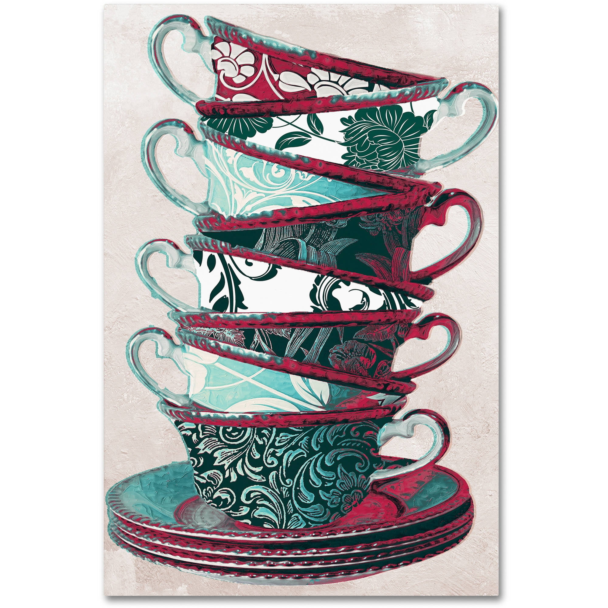 Trademark Fine Art "Afternoon Tea III" Canvas Art by Color Bakery