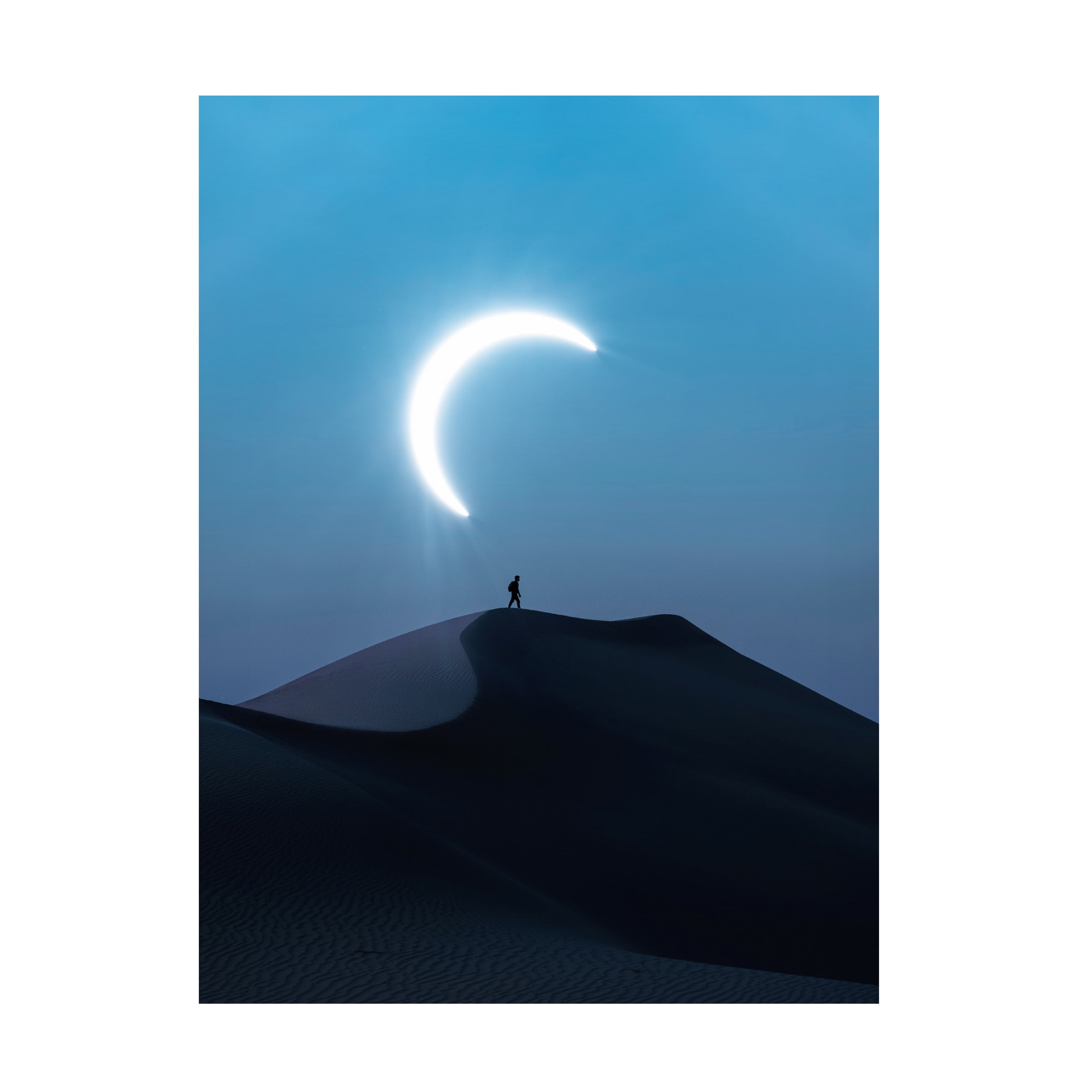 Trademark Fine Art Ahmed Aldaie Fascinating View Of The Solar Eclipse Canvas Wall Art