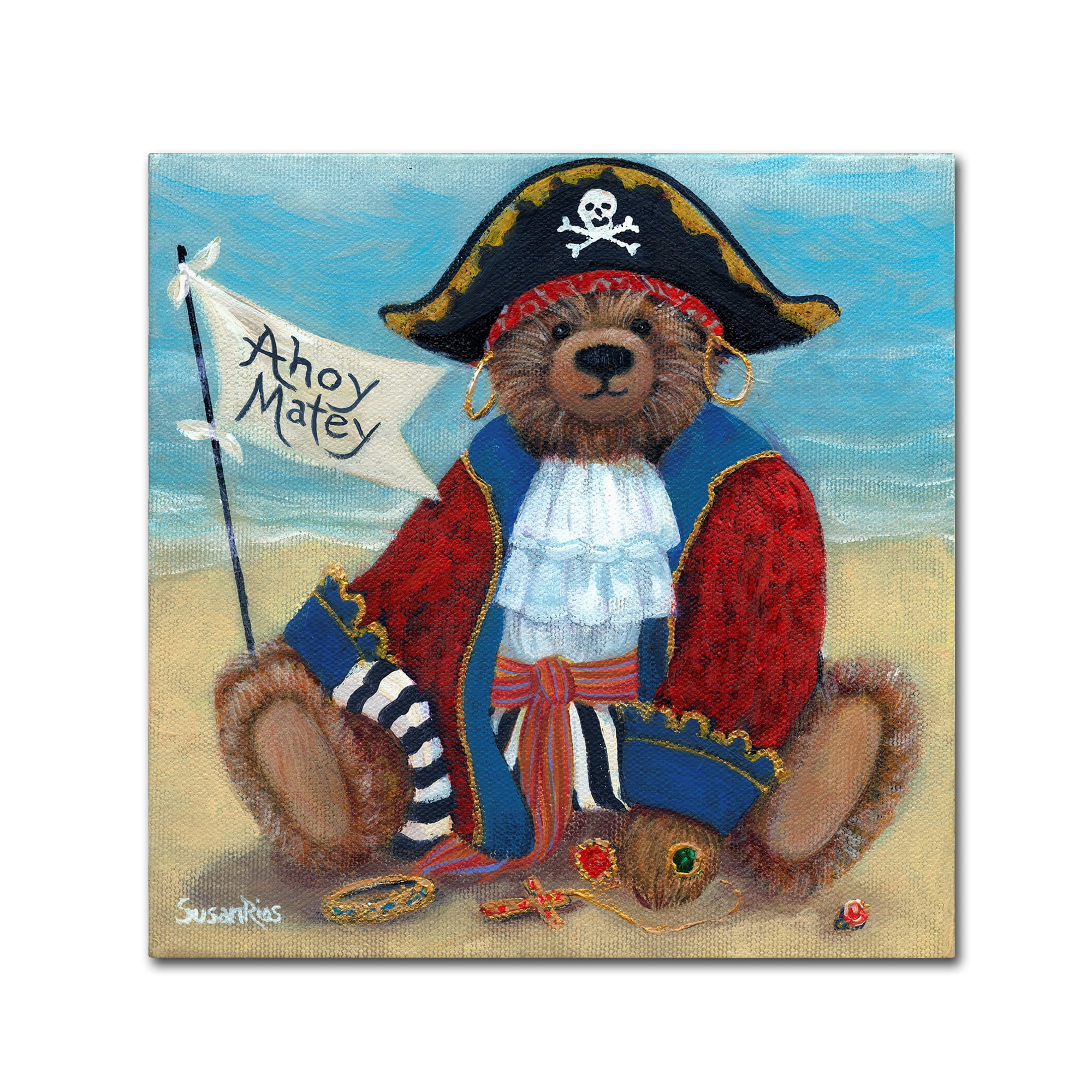 Trademark Fine Art 'Ahoy Matey' Canvas Art by Susan Rios