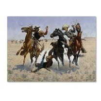 Trademark Fine Art 'Aiding A Comrade' Canvas Art by Frederic Remington