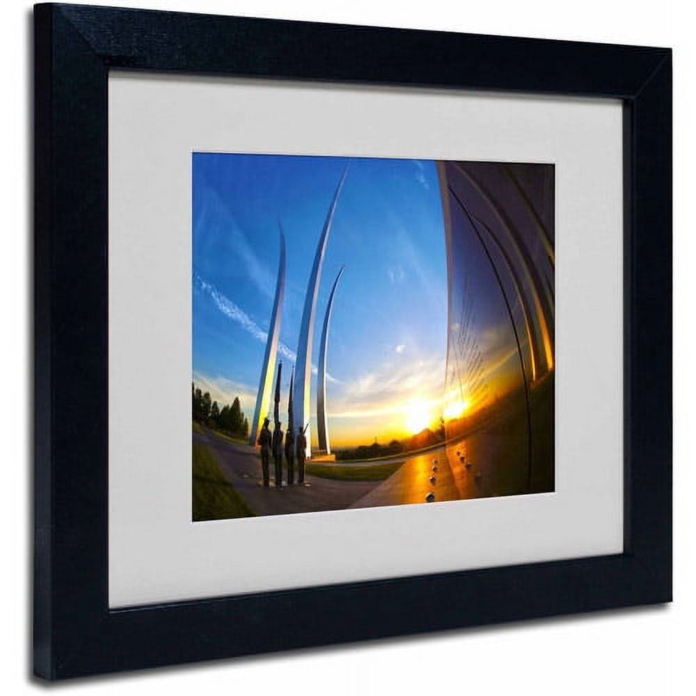 Trademark Fine Art 'Air Force Memorial 15' 16" x 20" Black Frame Art