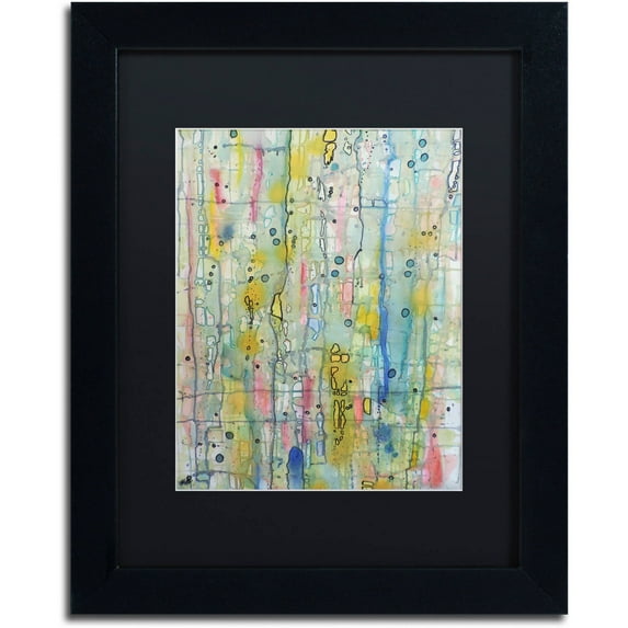 Trademark Fine Art "Air du Temps 1" Canvas Art by Sylvie Demers, Black Matte, Black Frame