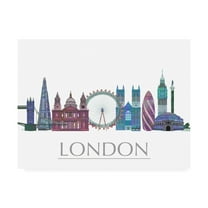 Trademark Fine Art 'Airdale and Canary Rainbow Splash' Canvas Art by Fab Funky