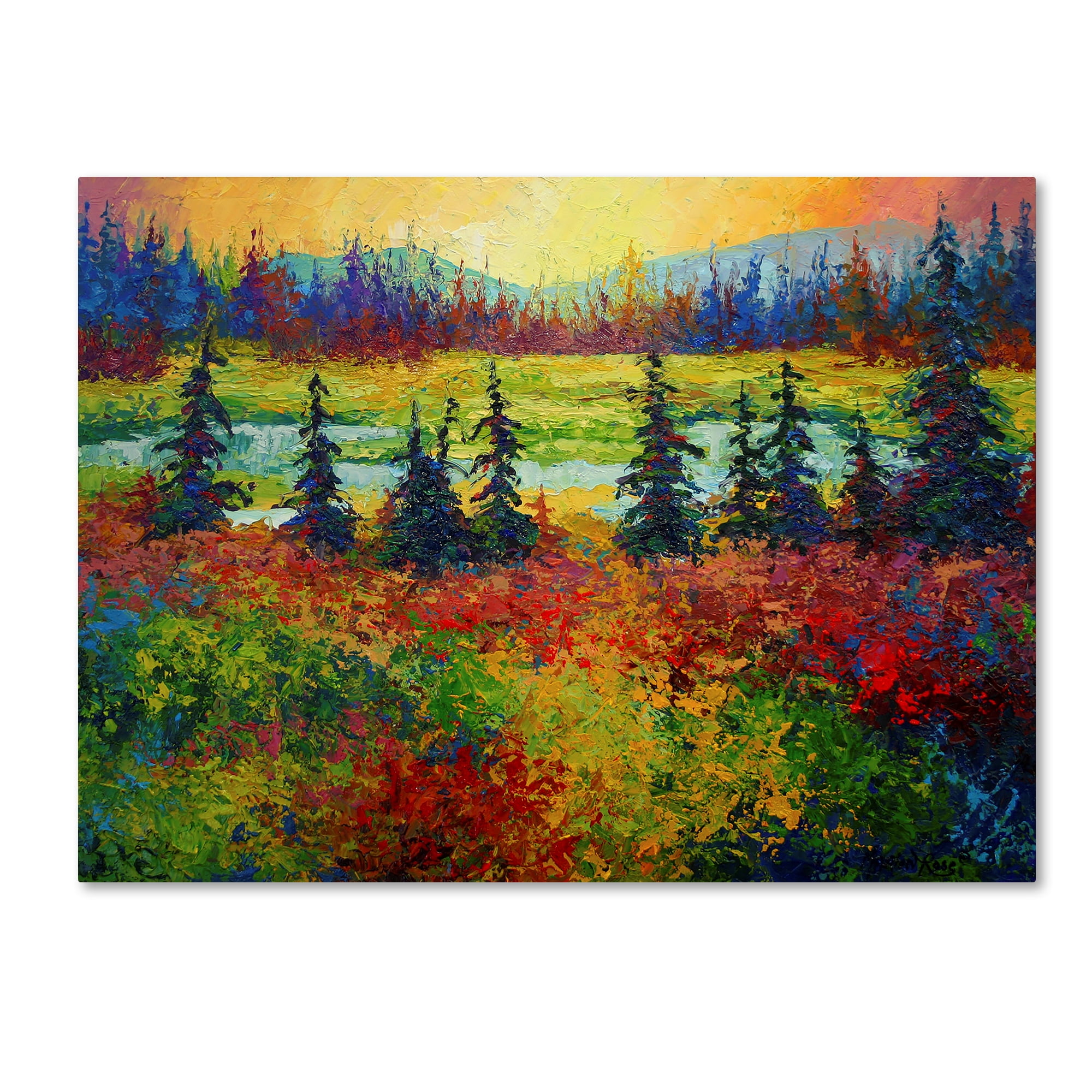 Marion Rose 'Ak' Painting Print in Rustic Frame