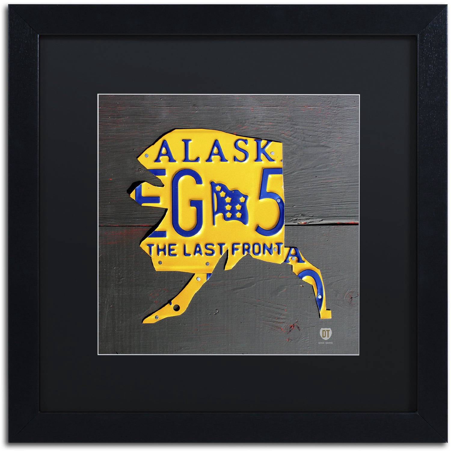 Trademark Fine Art 'Alaska' Canvas Art by Design Turnpike, Black Matte, Black Frame
