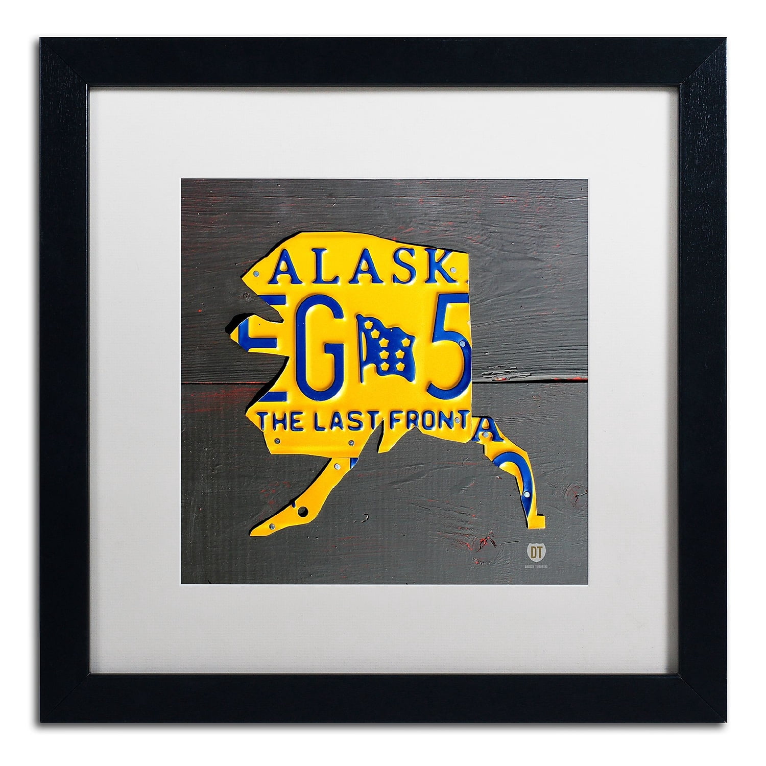 Trademark Fine Art 'Alaska' Canvas Art by Design Turnpike, White Matte, Black Frame