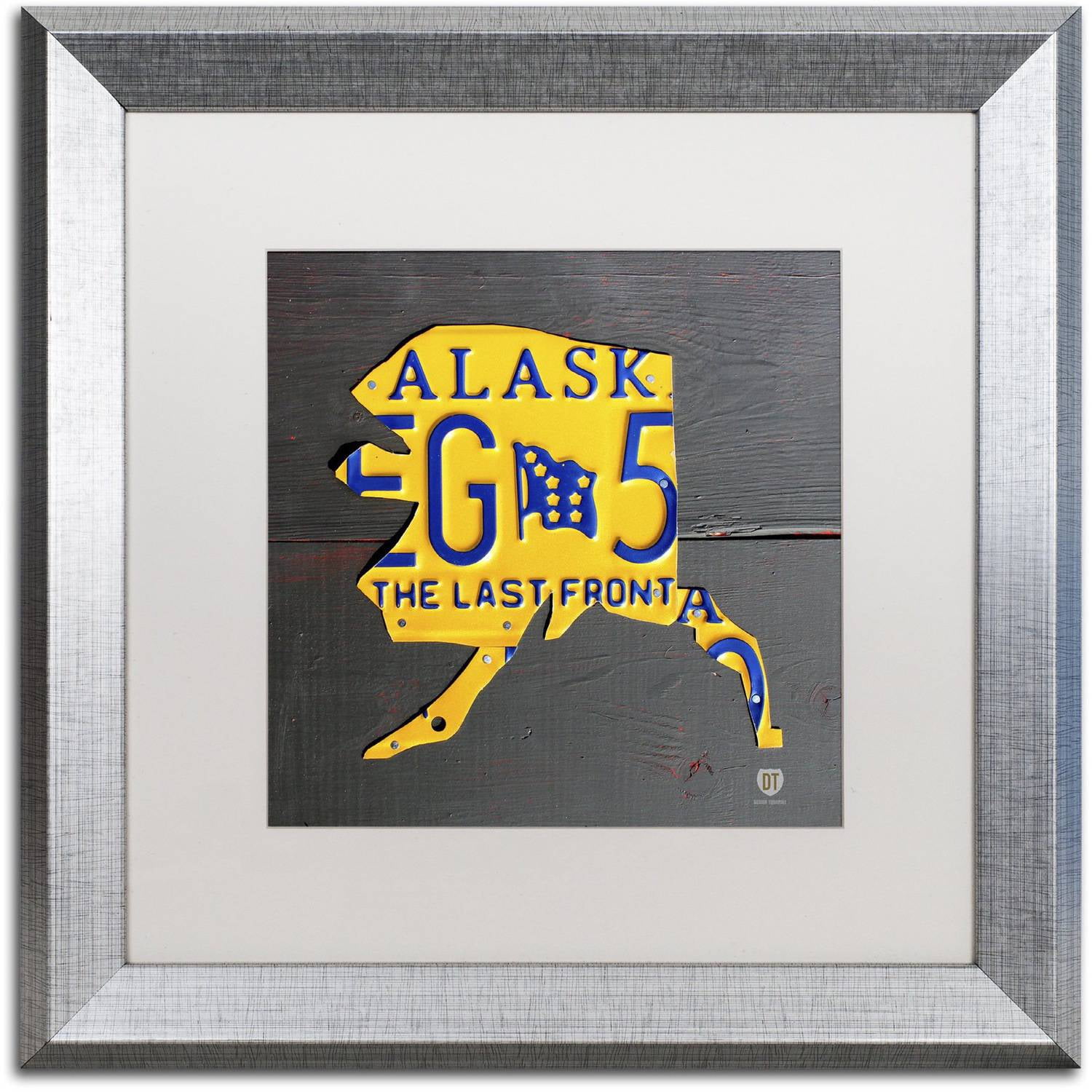 Trademark Fine Art 'Alaska' Canvas Art by Design Turnpike, White Matte, Silver Frame