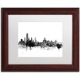 thumbnail image 1 of Trademark Fine Art "Albany New York Skyline B&W" Canvas Art by Michael Tompsett, White Matte, Wood Frame, 1 of 1
