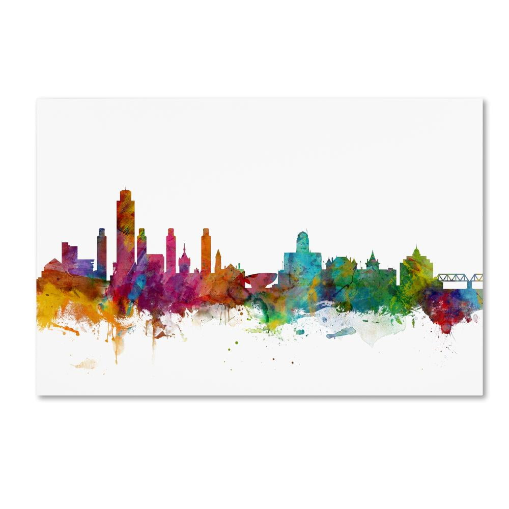 Trademark Fine Art "Albany New York Skyline" Canvas Art by Michael Tompsett