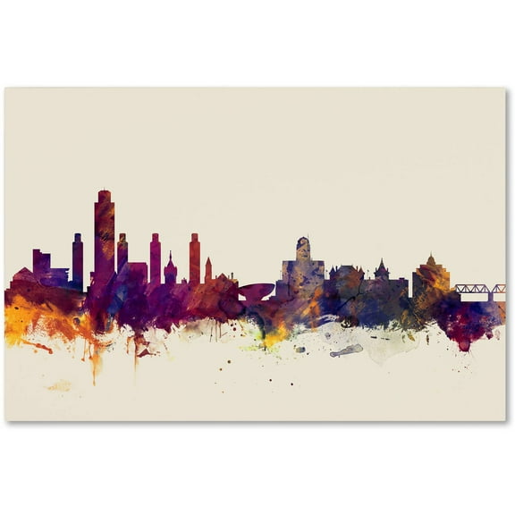Trademark Fine Art "Albany New York Skyline" Canvas Art by Michael Tompsett