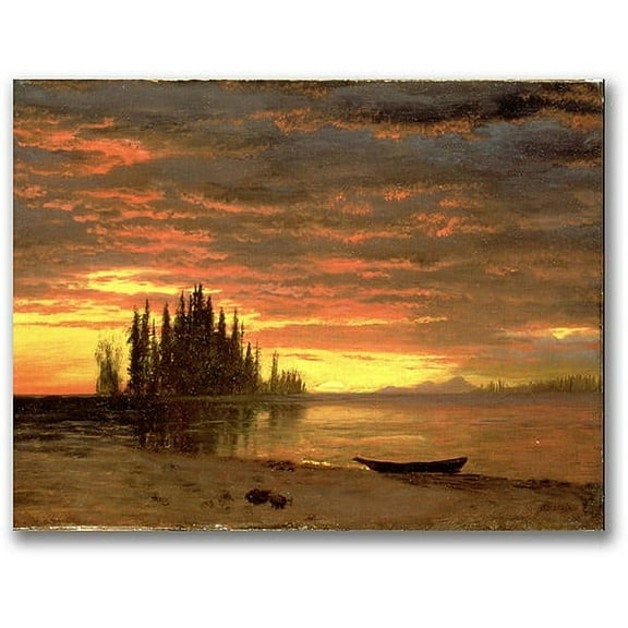 Trademark Fine Art Albert Biersdant 'California Sunset' Canvas Art 18x24 Inches (BL0558-C1824GG)