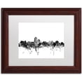thumbnail image 1 of Trademark Fine Art "Albuquerque NM Skyline B&W" Canvas Art by Michael Tompsett, White Matte, Wood Frame, 1 of 4