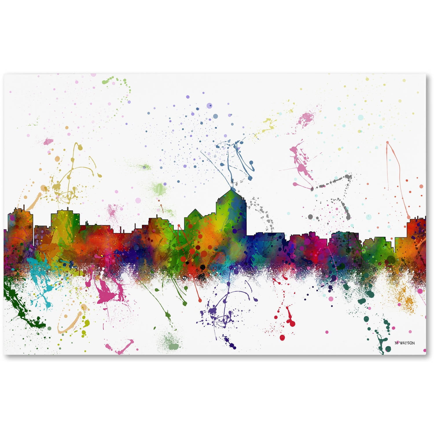 Trademark Fine Art "Albuquerque New Mexico Skyline Mclr-1" Canvas Art by Marlene Watson
