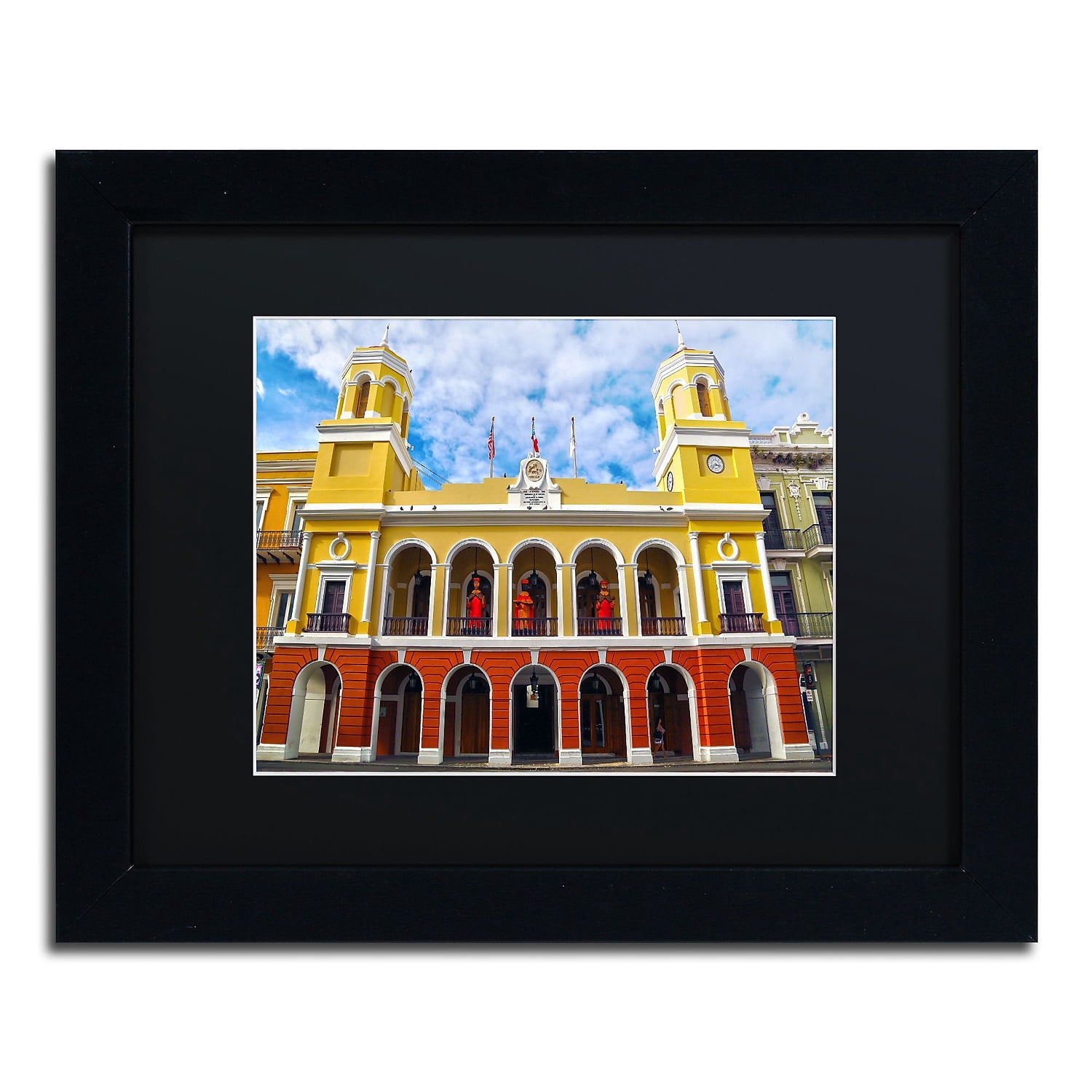 Trademark Fine Art "Alcaldia de San Juan" Canvas Art by CATeyes, Black Matte, Black Frame