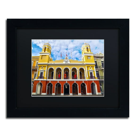 Trademark Fine Art "Alcaldia de San Juan" Canvas Art by CATeyes, Black Matte, Black Frame