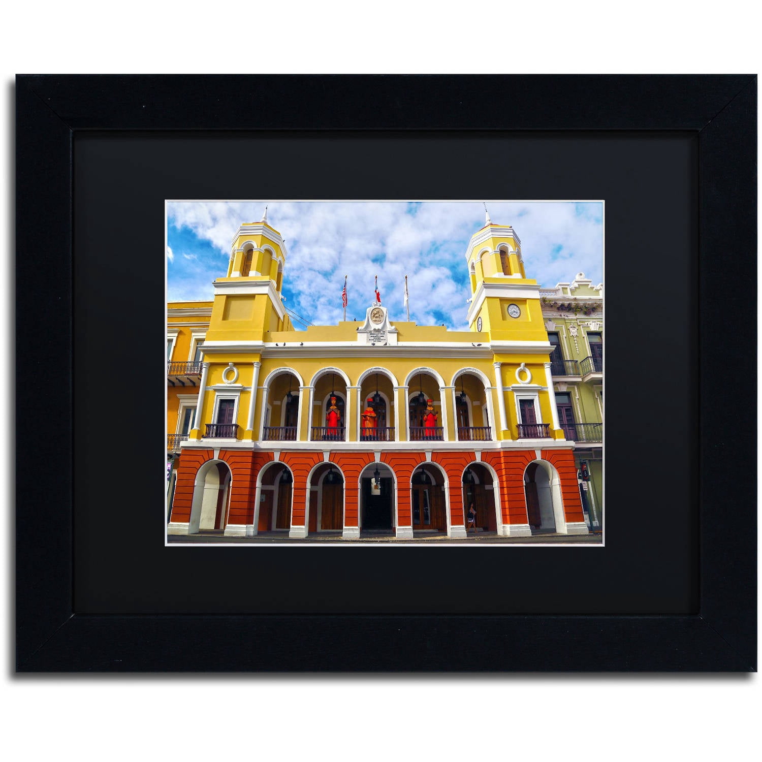 Trademark Fine Art "Alcaldia de San Juan" Canvas Art by CATeyes, Black Matte, Black Frame