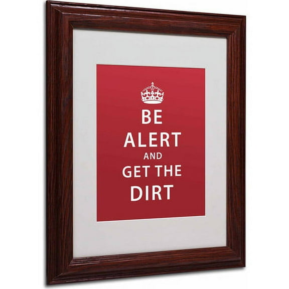 Trademark Fine Art "Alert Dirt Marooned" Canvas Art by Megan Romo, Wood Frame